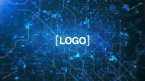 数字科技和科幻技术logo揭示开场动画ae模板