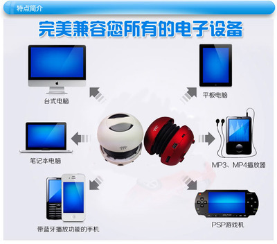其他数码产品-(厂家直供)迷你插卡音箱 麦克风免提音箱 收音机音箱 插卡音箱-.