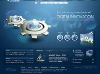 数码公司内部网页模版_韩国模板